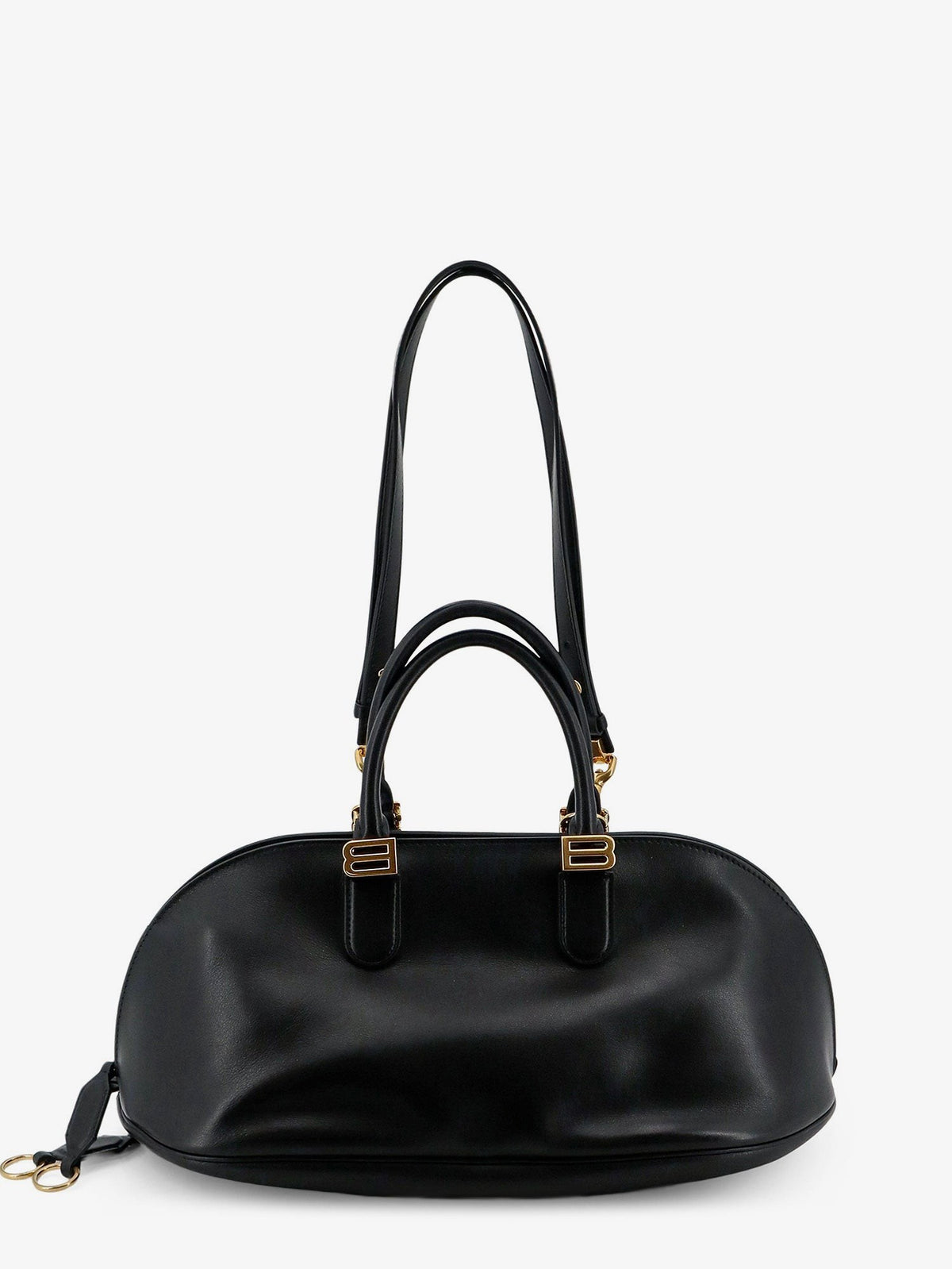 Balenciaga Women's Bolero Bowling Medium Leather Bag Black, view 5