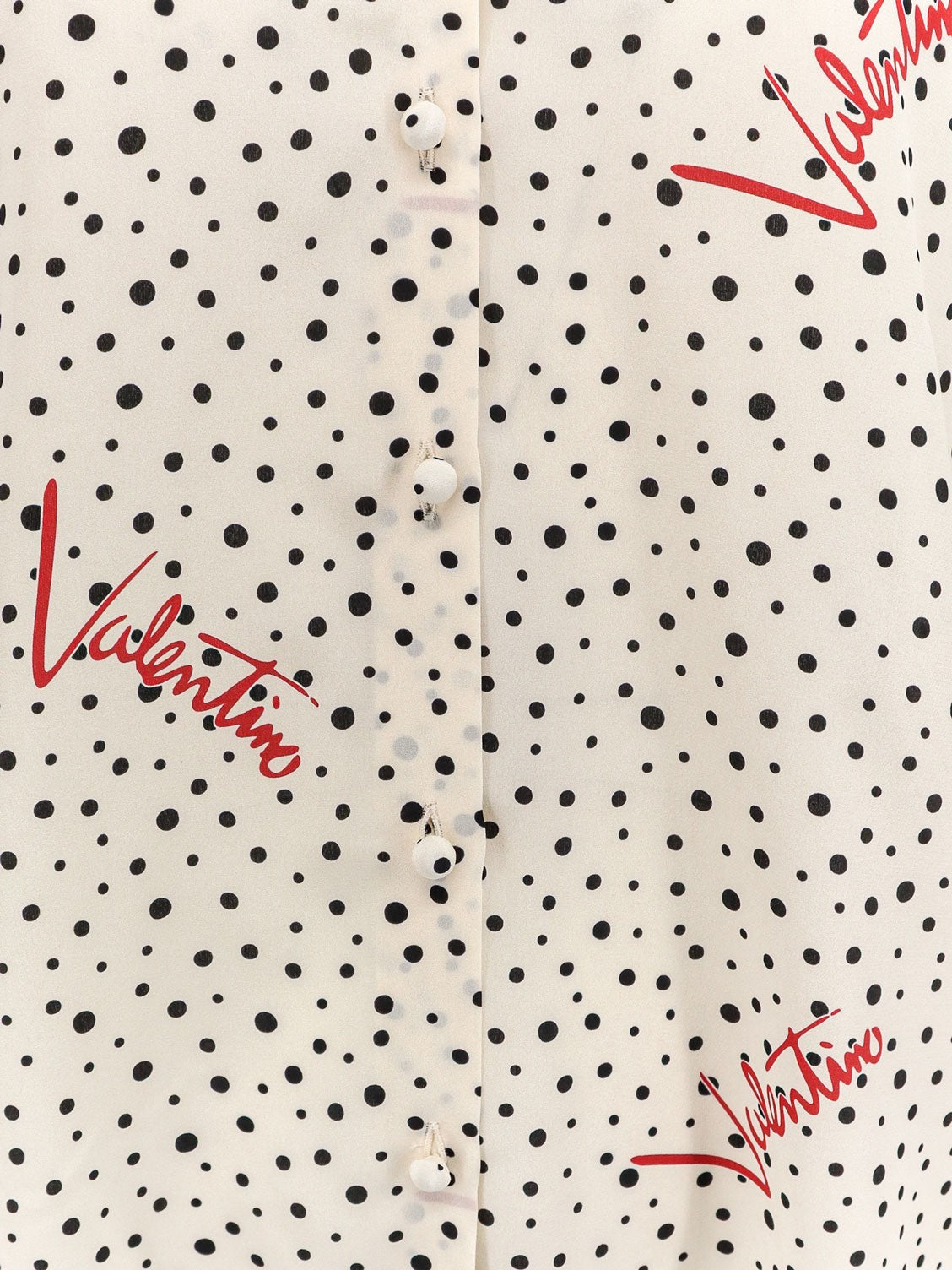 Valentino Women's Bollicine Plusdepois Crepe De Chine Shirt Black