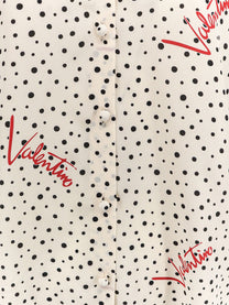 Valentino Women's Bollicine Plusdepois Crepe De Chine Shirt Black