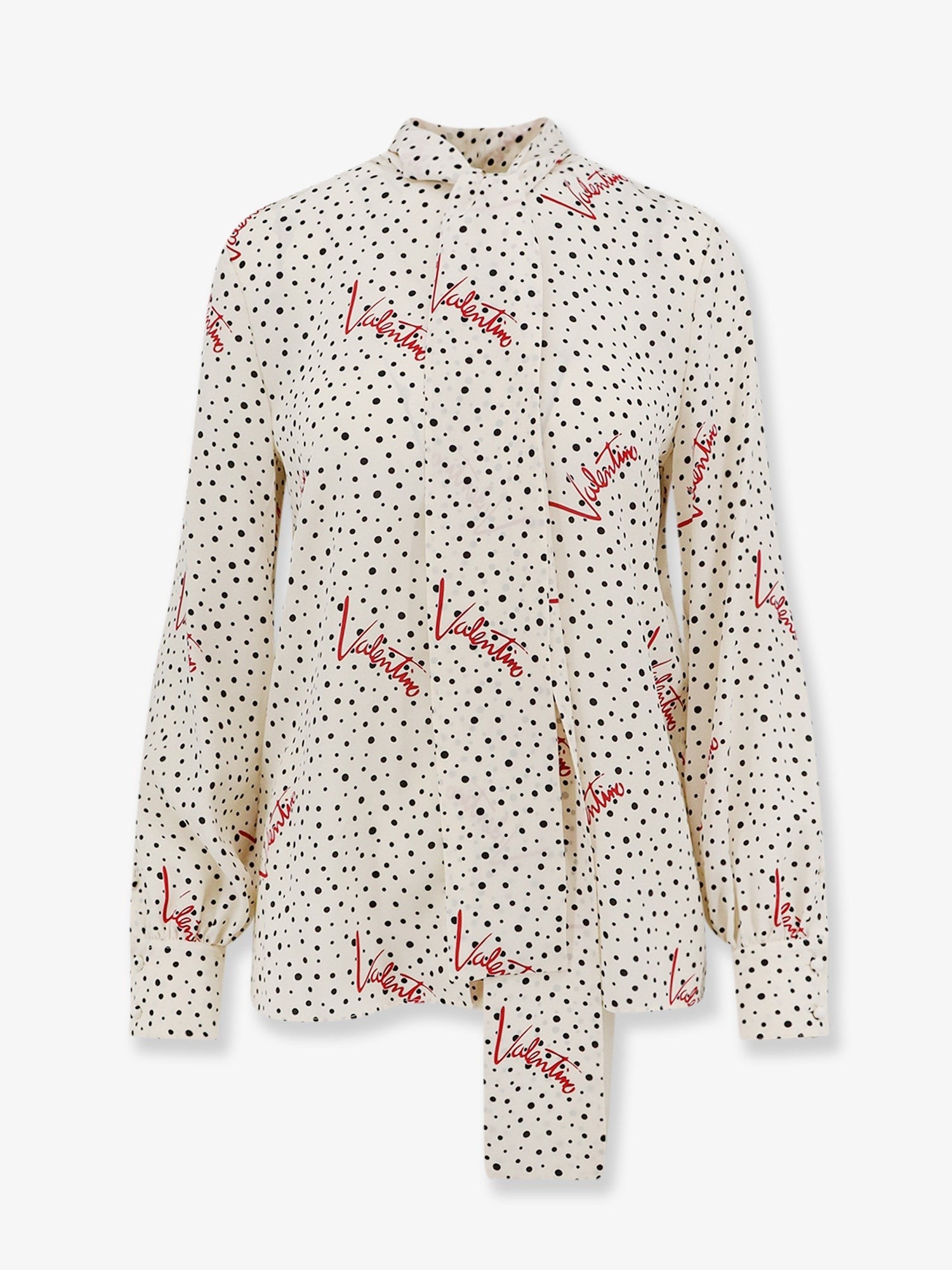Valentino Women's Bollicine Plusdepois Crepe De Chine Shirt Black
