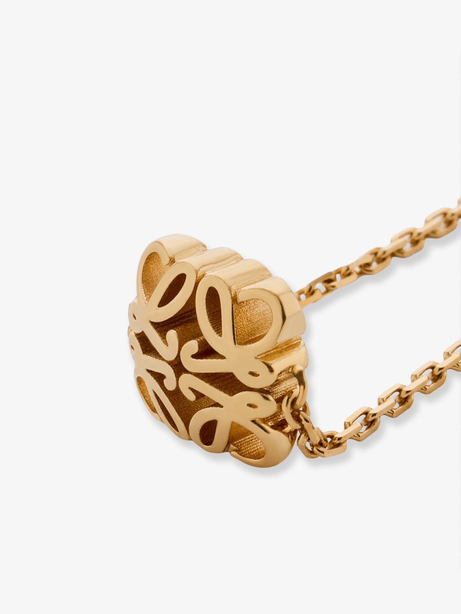 Loewe Women's Bombè Anagram Brass Necklace Gold
