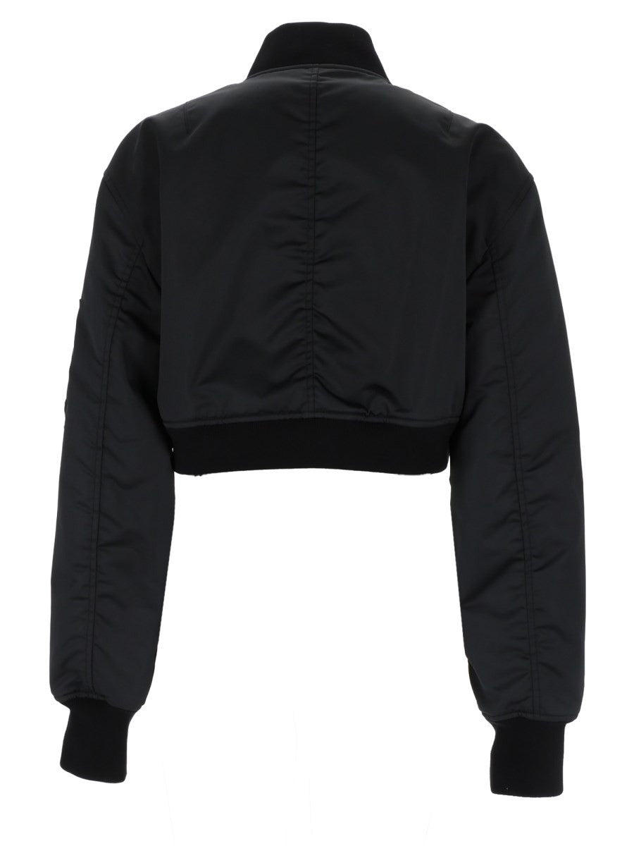 Balenciaga Women's Bomber Cropped Con Zip Black