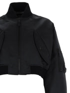 Balenciaga Women's Zip Bomber Cropped Black, view 3