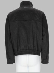 Lardini Men's Bomber in Lana Collo Alto Grey