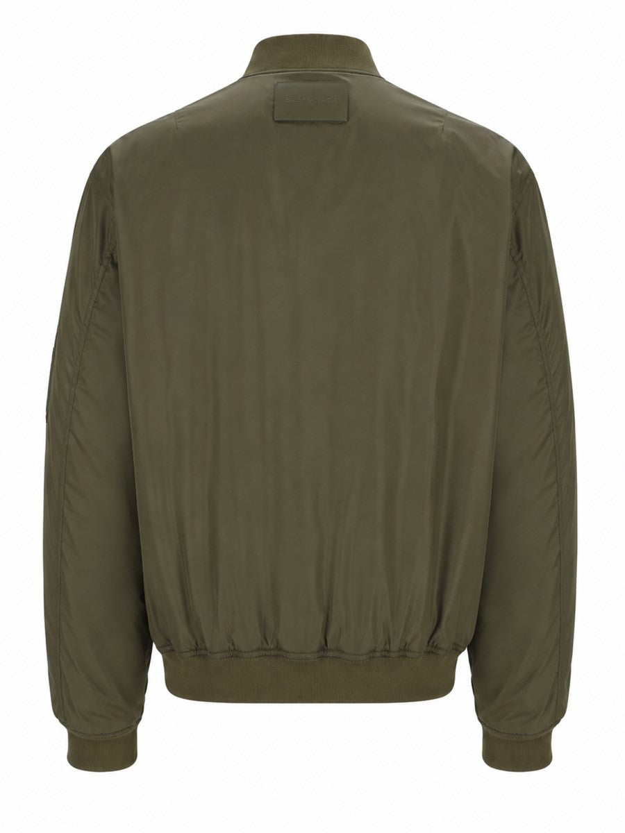 Balenciaga Men's Bomber in Nylon Green, view 3