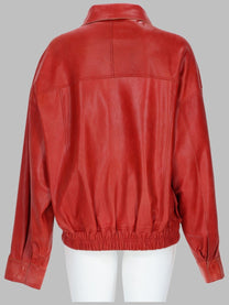 Alysi Women's Bomber in Pelle Red
