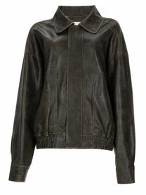 Alysi Women's Bomber in Pelle Brown