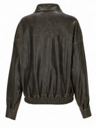 Alysi Women's Leather Bomber Brown, view 2