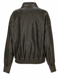 Alysi Women's Bomber in Pelle Brown