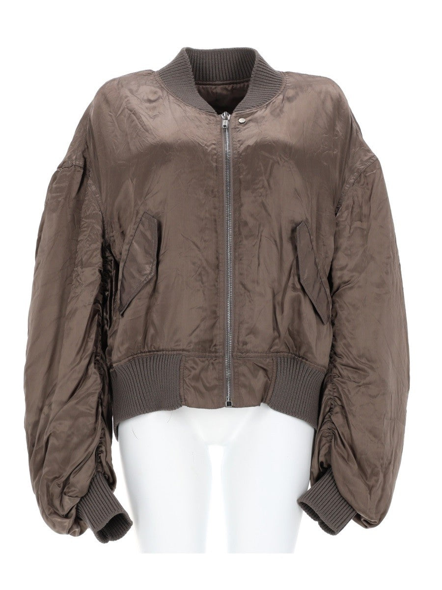 Rick Owens Women's Bomber Jacket Bucket Flight Brown Rick Owens