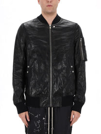 Rick Owens Men's Bomber Jacket Classic Flight Black