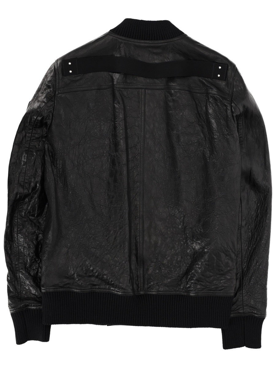 Rick Owens Men's Bomber Jacket Classic Flight Black