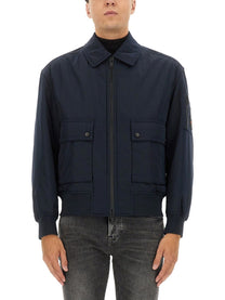 BOSS Men's Bomber Jacket Blue