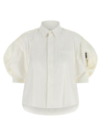 Sacai Bomber Sleeve Shirt White