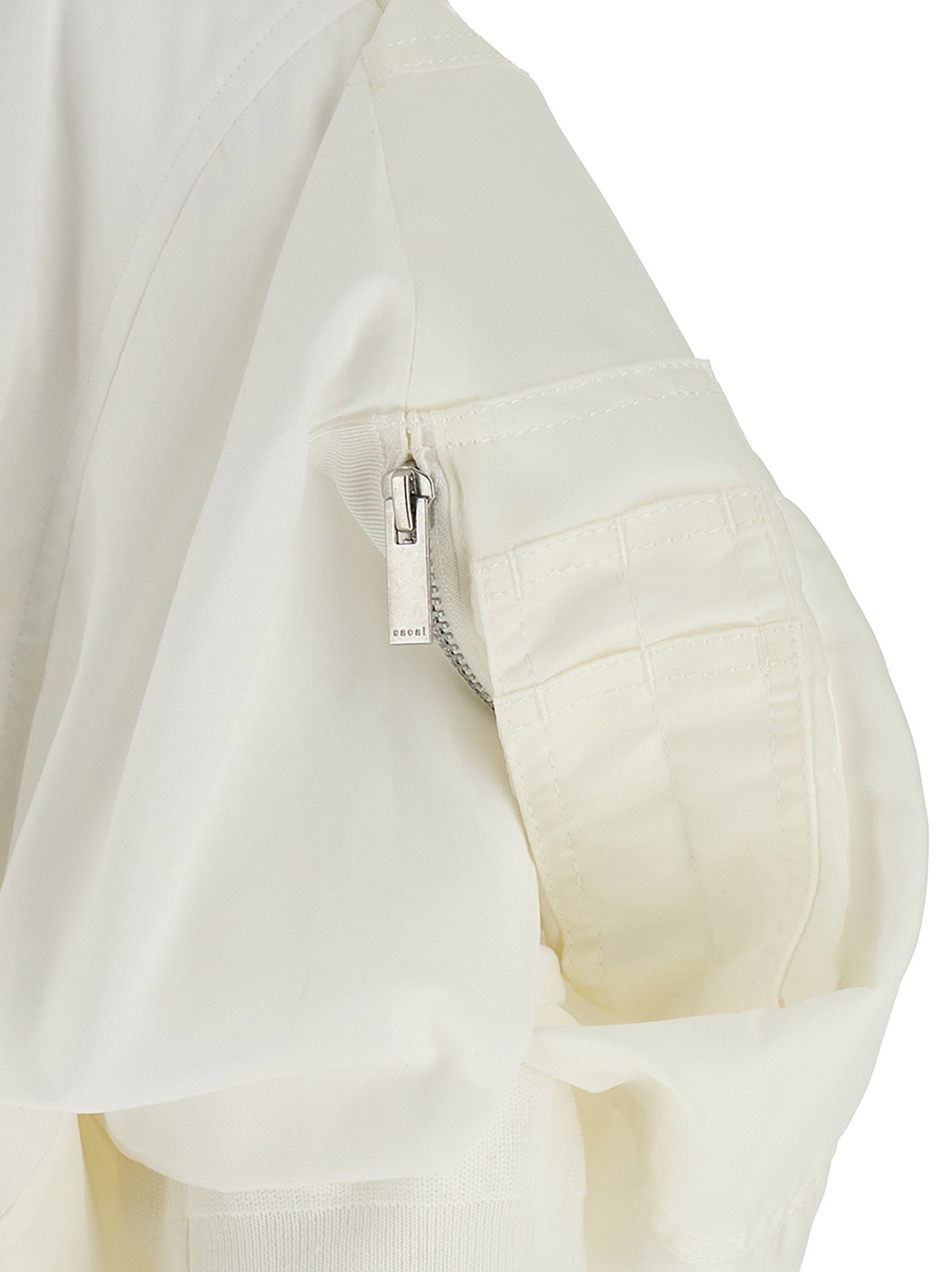 Sacai Bomber Sleeve Shirt White