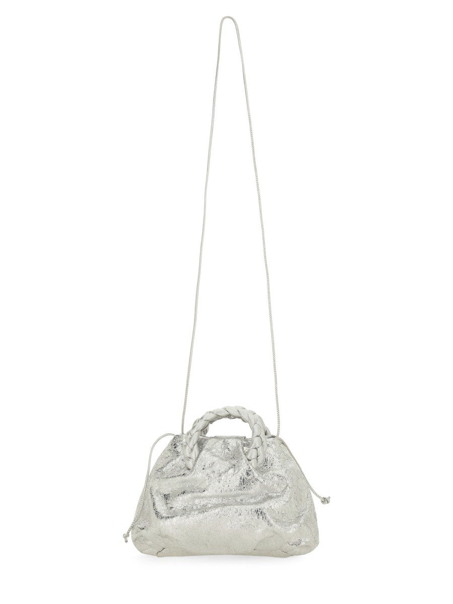 Hereu Women's Bombon Crinkled Metallic Bag Silver Hereu