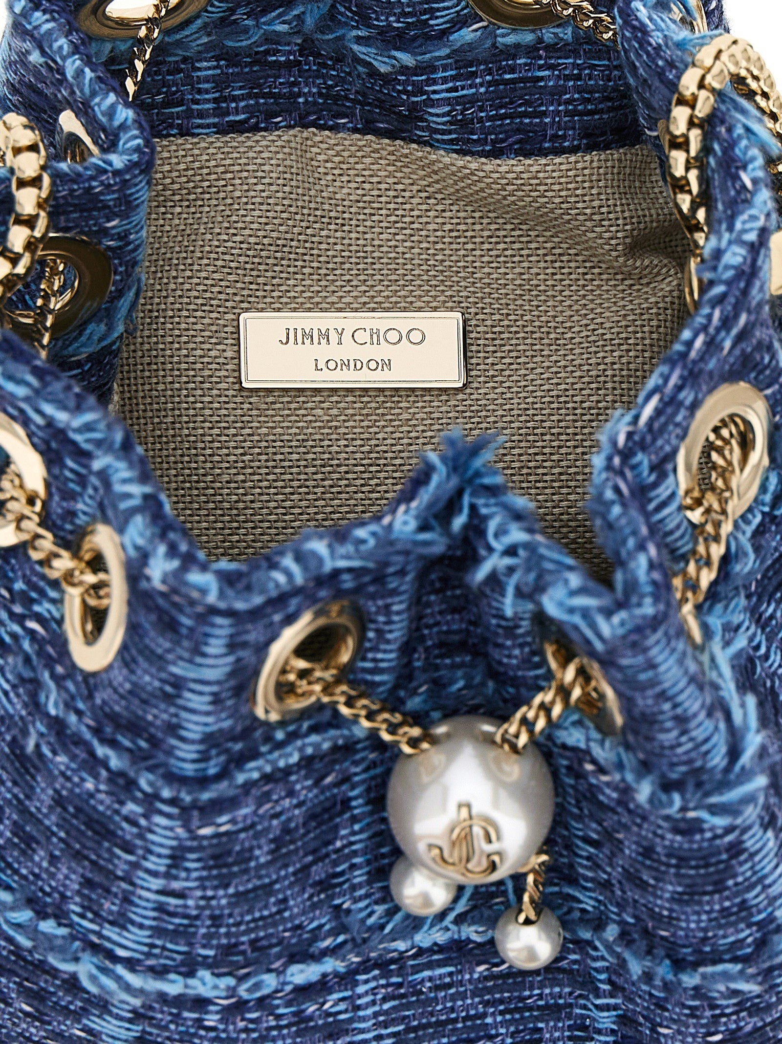 Jimmy Choo Bon Bon Bucket Bag Blue