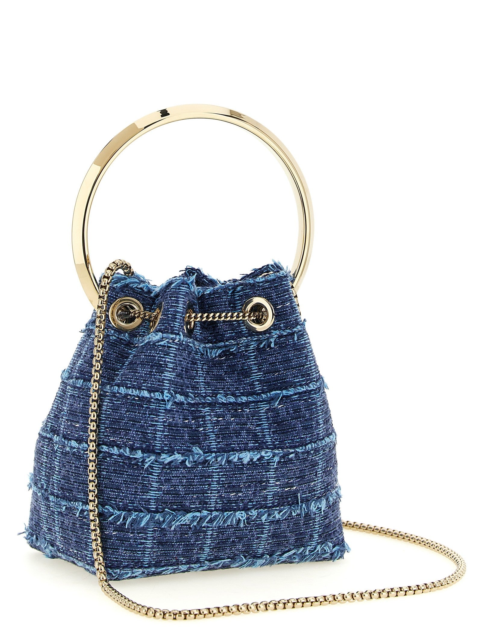 Jimmy Choo Bon Bon Bucket Bag Blue
