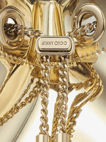 Jimmy Choo Women's Bon Bon Metallic Leather Bucket Bag Gold