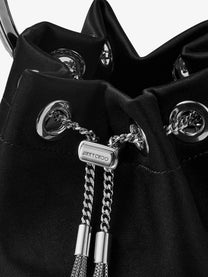 Jimmy Choo Women's Bon Bon Satin Bucket Bag Black