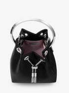 Jimmy Choo Women's Bon Bon Satin Bucket Bag Black, view 4