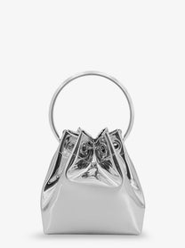 Jimmy Choo Women's Bonbon Bucket Bag in Mirrored Fabric Silver