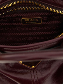 PRADA Bonnie Mini Leather Handbag Red
