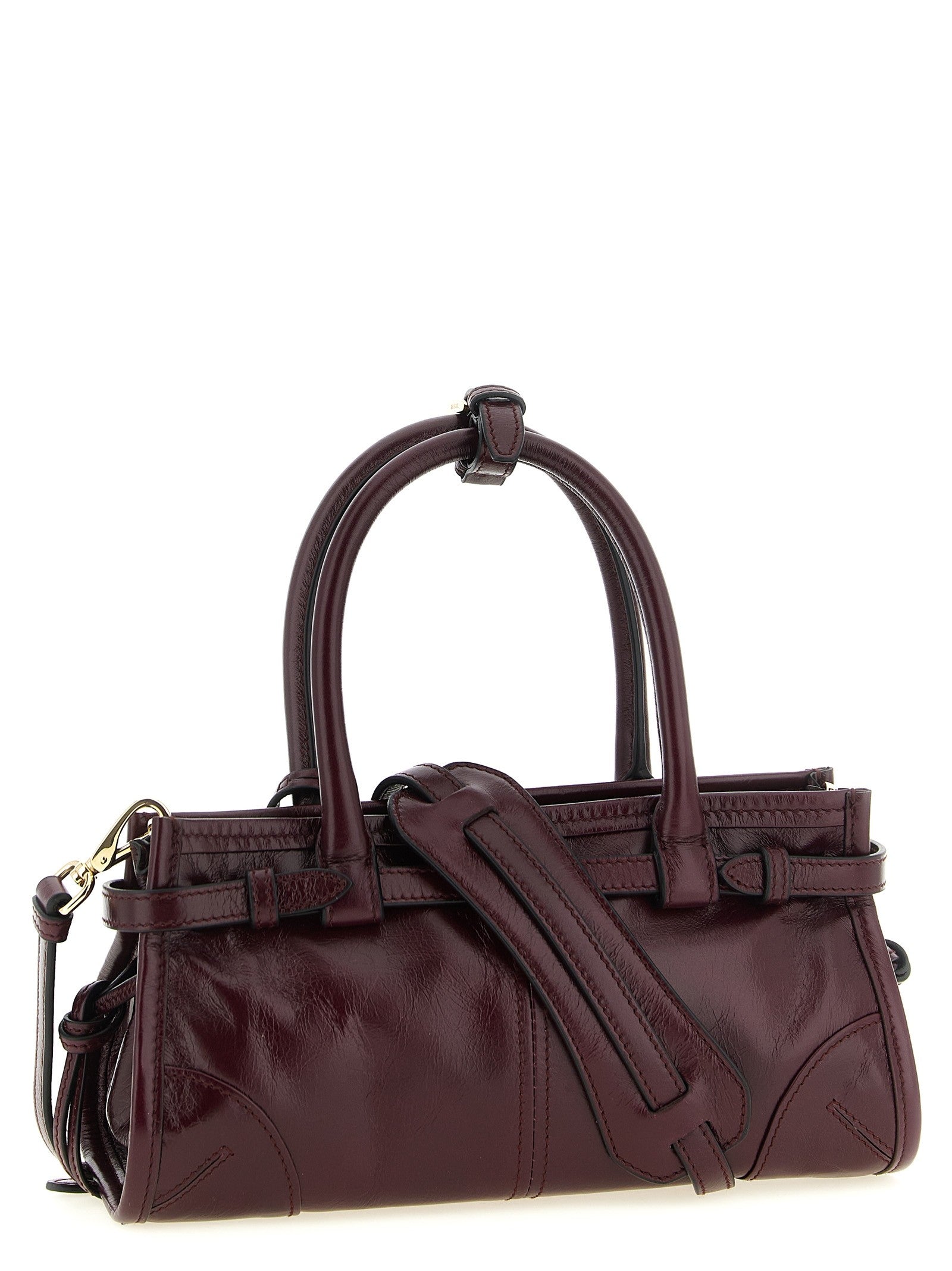 PRADA Bonnie Mini Leather Handbag Red