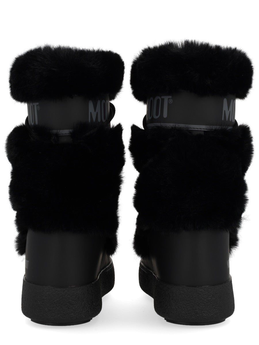 Moon Boot Unisex Boot Ltrack High Faux Fur Black