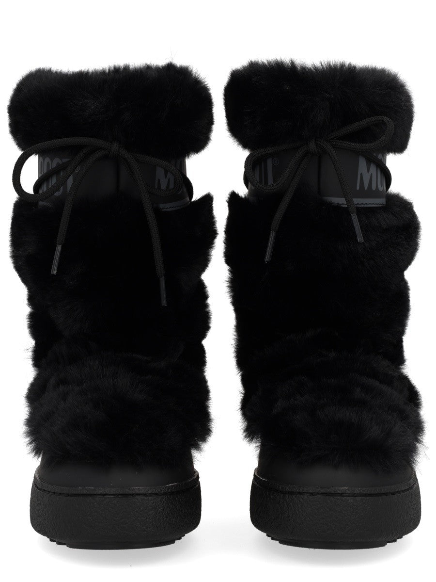 Moon Boot Unisex Boot Ltrack High Faux Fur Black