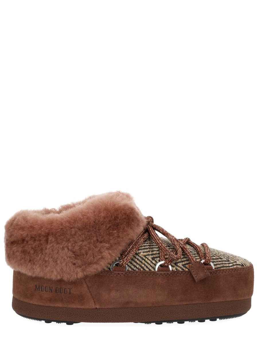 Moon Boot Women's Boot Mule Evx Chalet Moon Boot Guest in Residence Brown Moon Boot