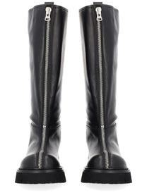 Moschino Women's Boot Zipper Black