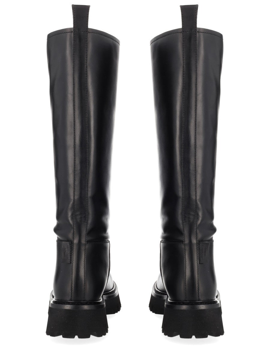 Moschino Women's Boot Zipper Black