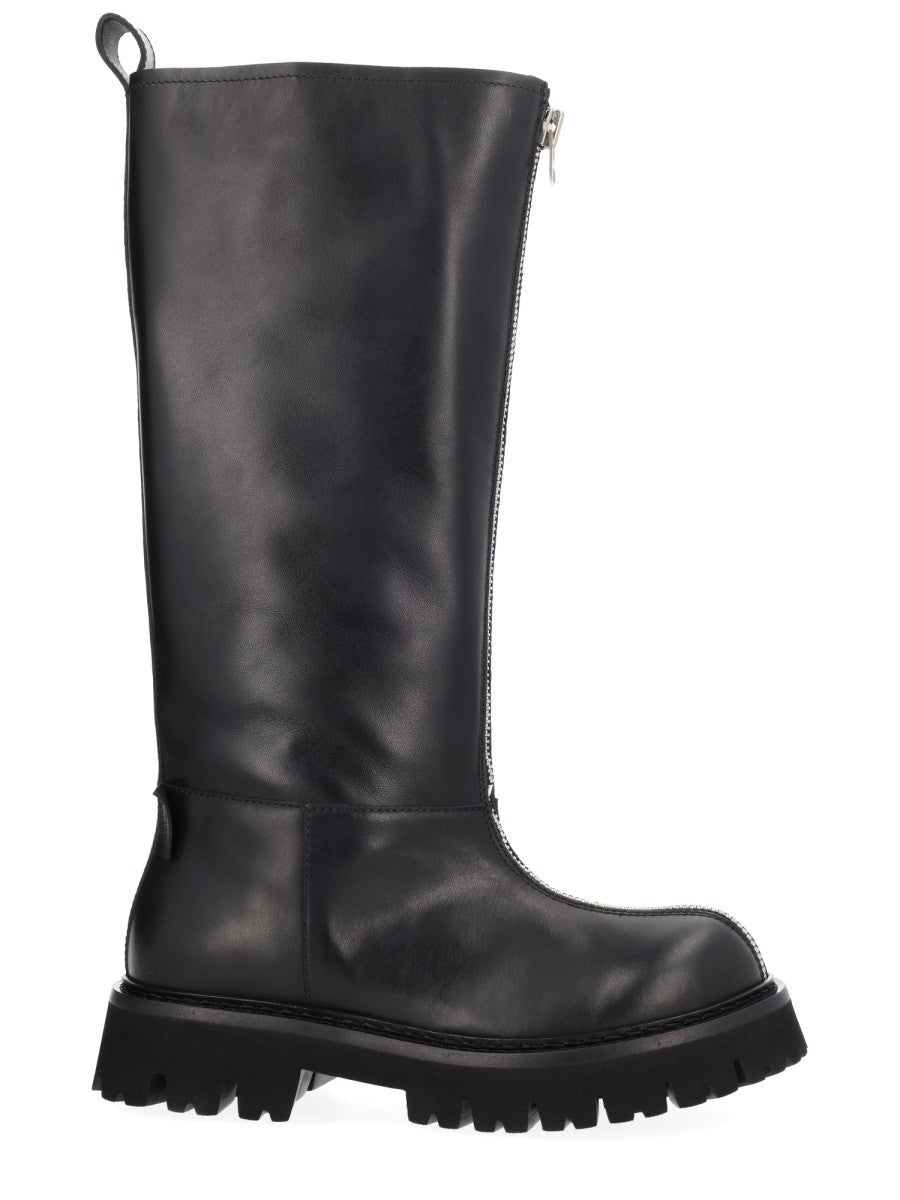 Moschino Women's Boot Zipper Black