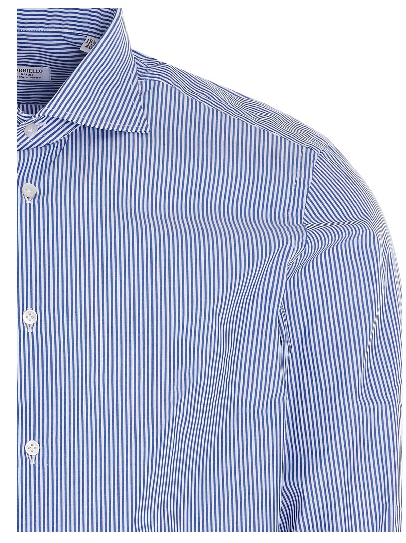 BORRIELLO - BORRIELLO - Striped cotton shirt - Men’s Tops