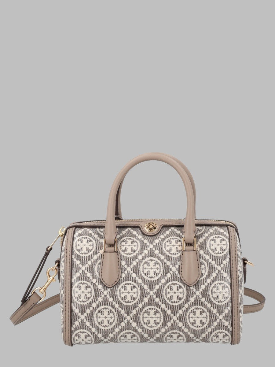 Tory Burch Women's Borsa Bauletto Monogram Petite Beige