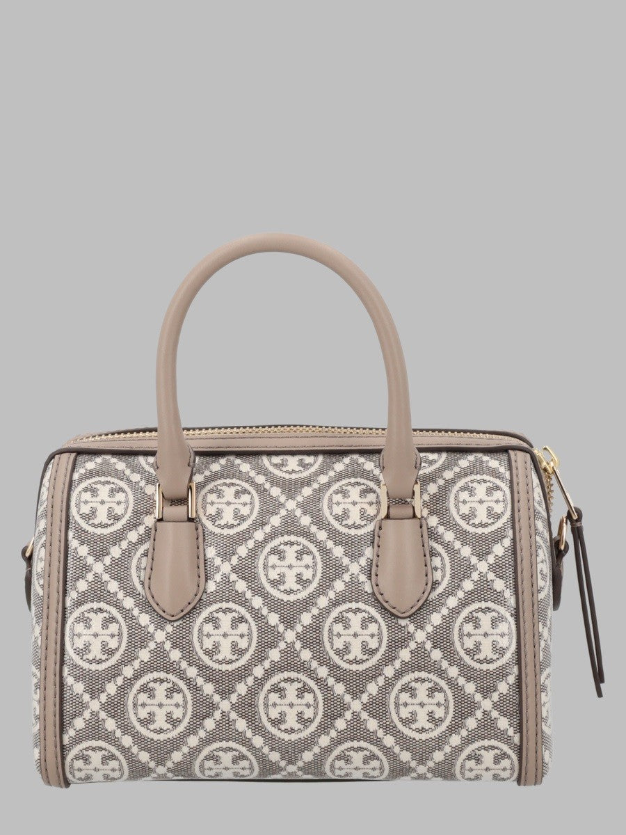 Tory Burch Women's Borsa Bauletto Monogram Petite Beige