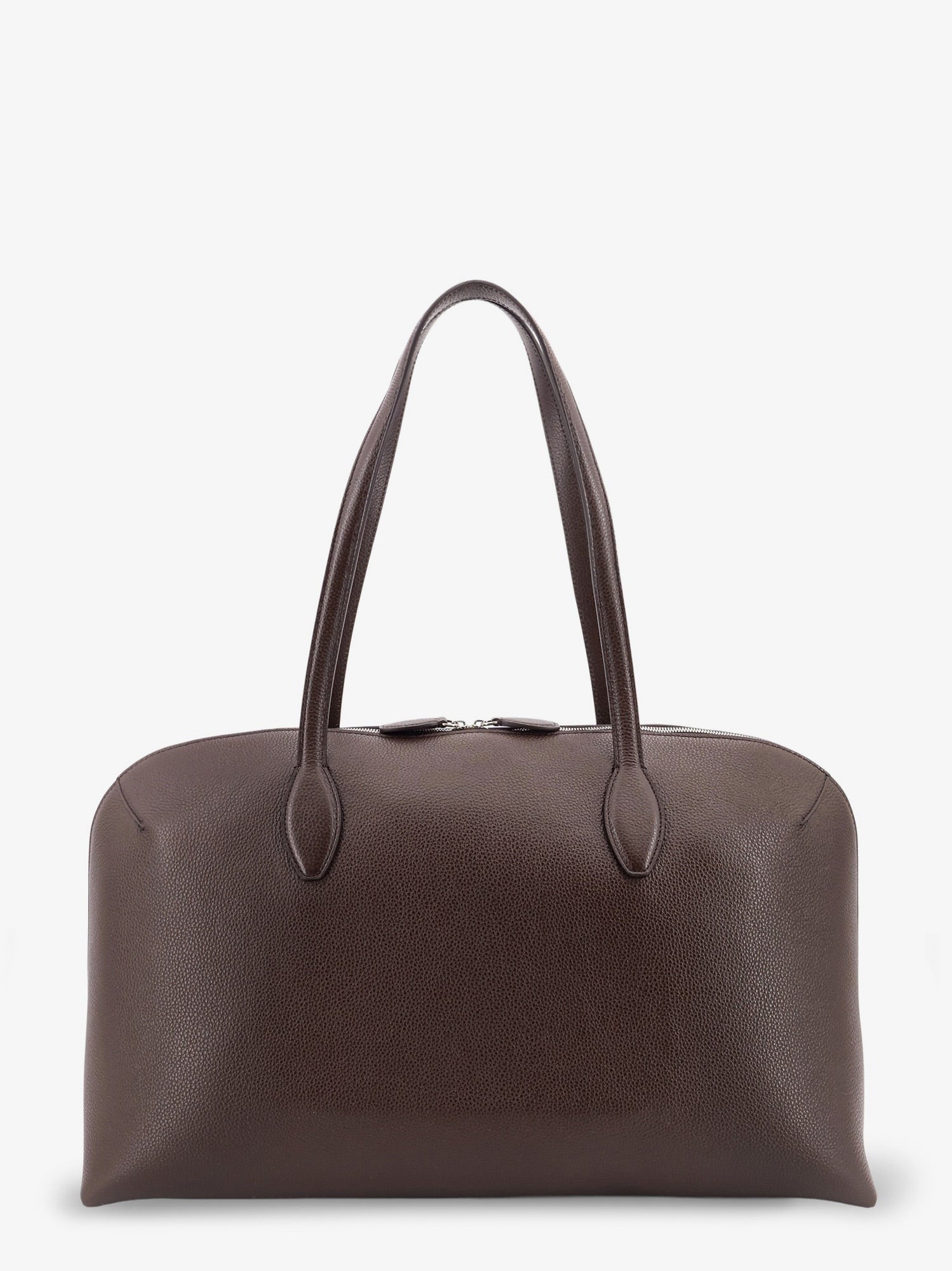 Toteme Women's Borsa Mano in Suede Con Inciso Frontale Brown Toteme