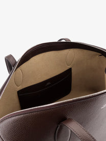 Toteme Women's Borsa Mano in Suede Con Inciso Frontale Brown Toteme