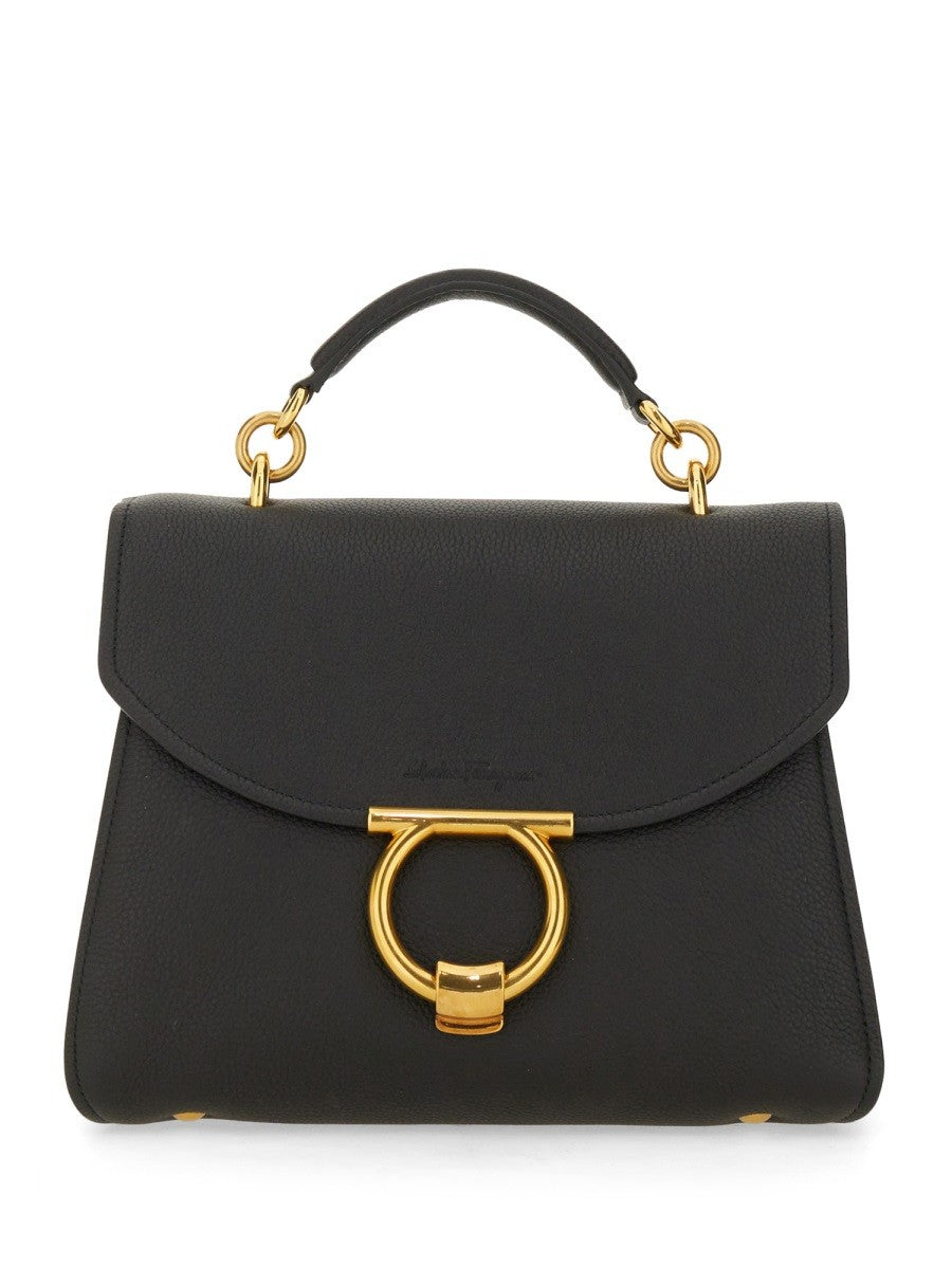 Ferragamo Women's Handbag Mini Gancini Black