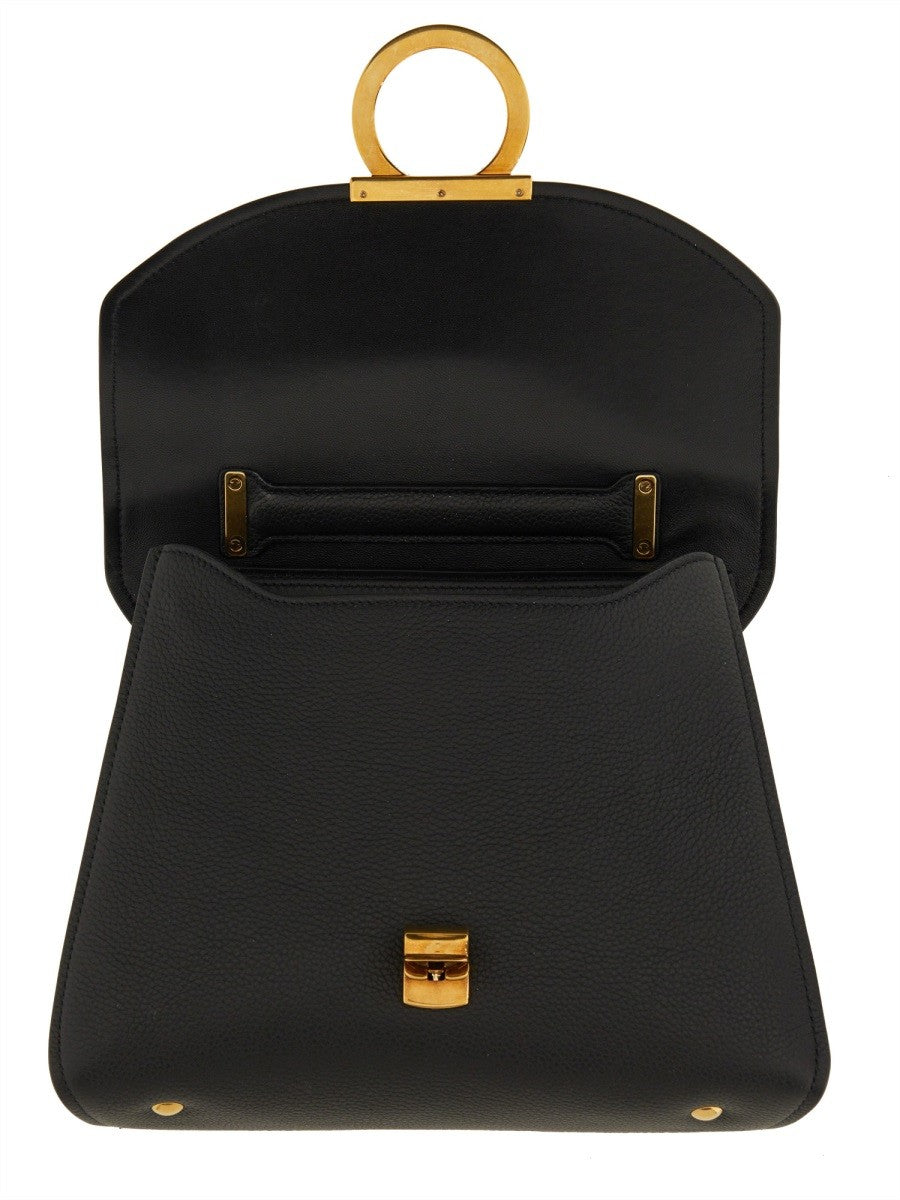 Ferragamo Women's Handbag Mini Gancini Black, view 4