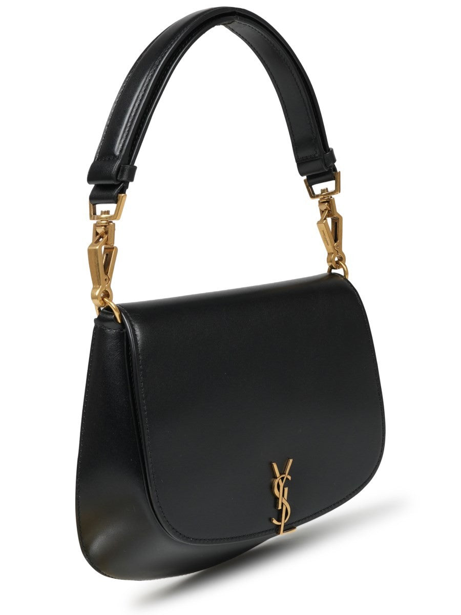Saint Laurent Women's Borsa Mano Mini Voltaire in Pelle Black