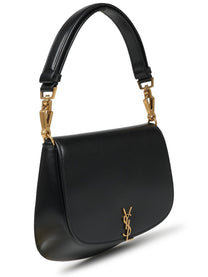 Saint Laurent Women's Borsa Mano Mini Voltaire in Pelle Black