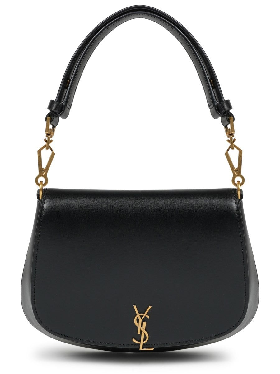 Saint Laurent Women's Borsa Mano Mini Voltaire in Pelle Black