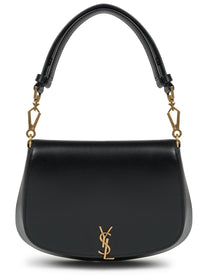 Saint Laurent Women's Borsa Mano Mini Voltaire in Pelle Black