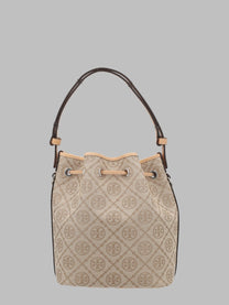 Tory Burch Women's Borsa Secchiello Monogram Beige