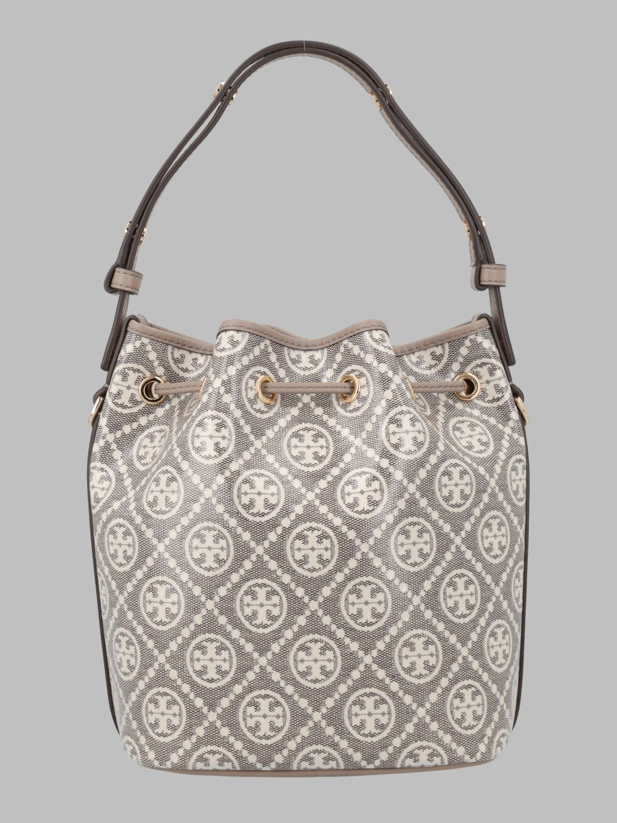 Tory Burch Women's Borsa Secchiello Monogram Beige