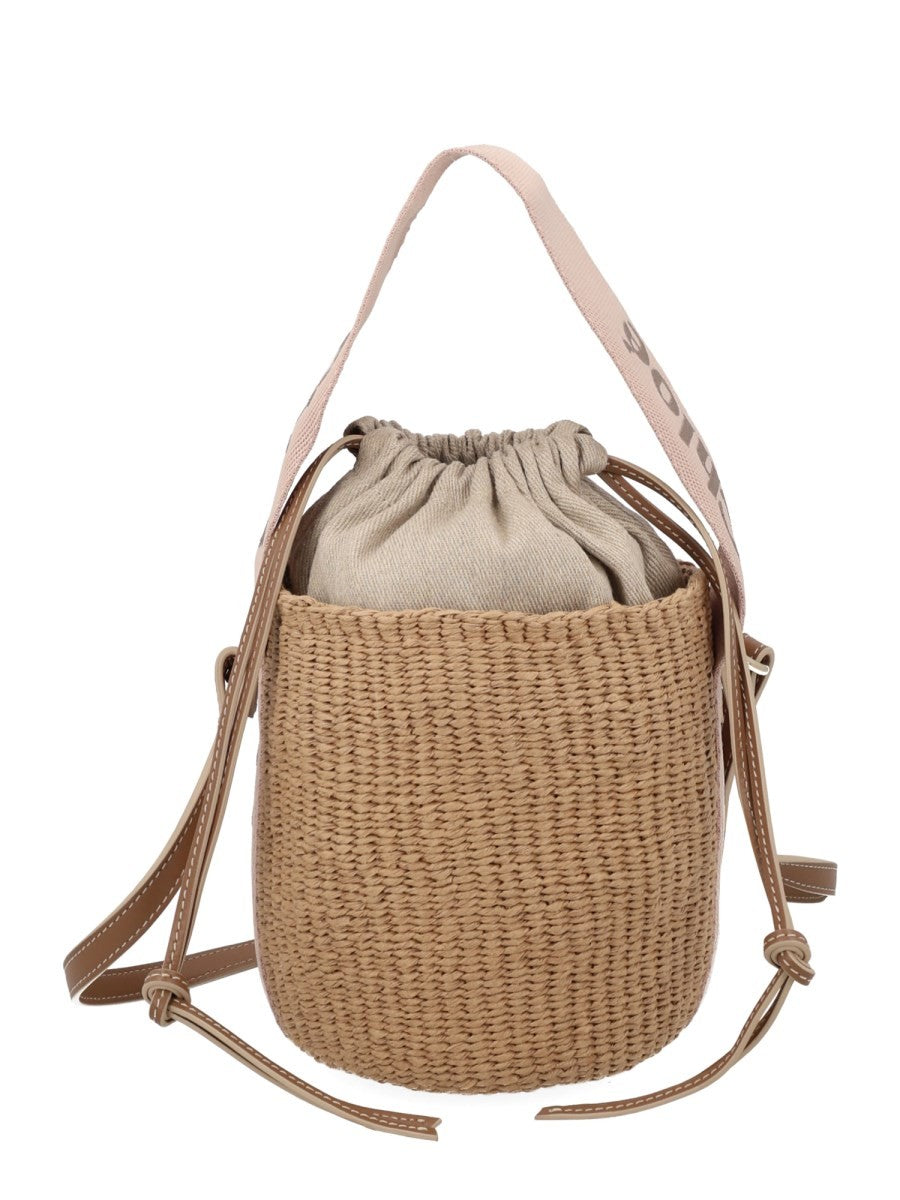 Chloé Women's Borsa Secchiello Woody Small Beige