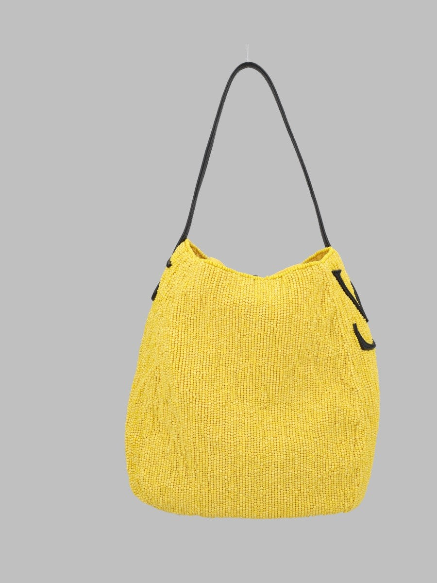 JW Anderson Women's Borsa Spalla Beaded Small Bulb Yellow