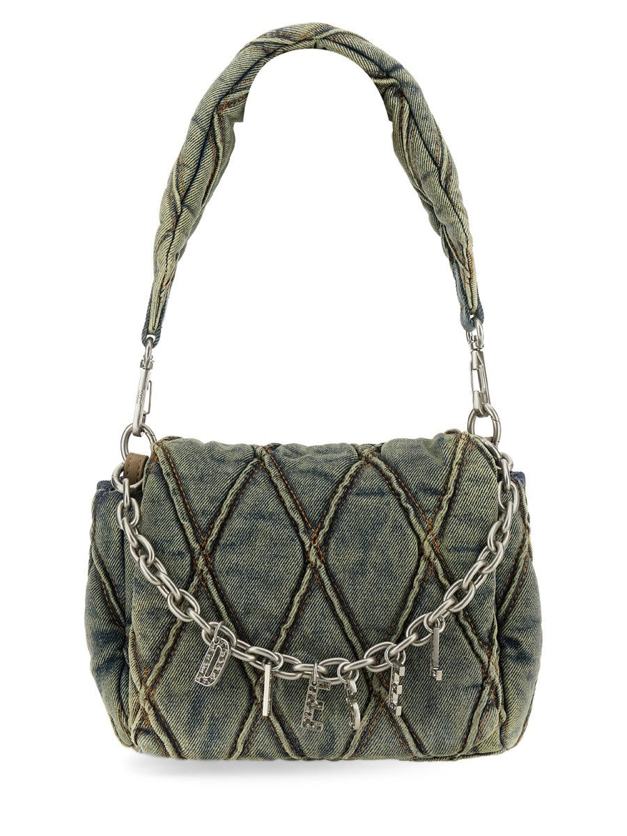 Diesel Women's Borsa Spalla Charm Small Blue